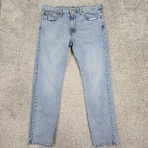 Levis 502 Jeans Men 36x32 (Fits 34x30) Blue Light‎ Wash Tapered Mid Rise Denim